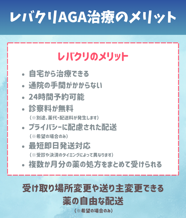 レバクリでAGA治療するメリット